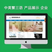 DEDEcms织梦三语（中英繁）蓝色外贸公司企业产品展示网站NO197模板