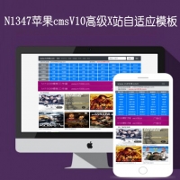 N1347苹果cmsV10高级自适应X站影视模板