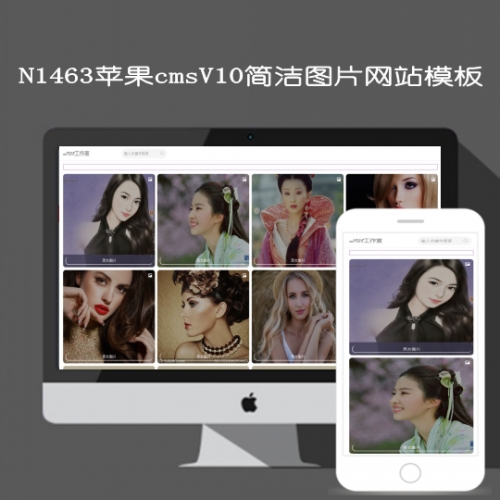 N1463苹果CMSV10简洁自适应图片网站模板